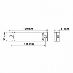 ΦΩΣ ΘΕΣΕΩΣ ΦΟΡΤΗΓΟΥ 24V 3LED ΚΟΚΚΙΝΟ 130x30mm 1ΤΕΜ.