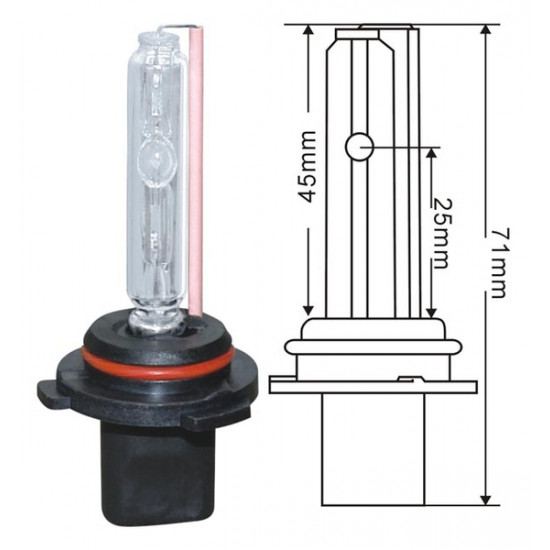 HB4-9006 ΛΑΜΠΑ XENON 6000kelvin XENON 9006 LAMP 6K