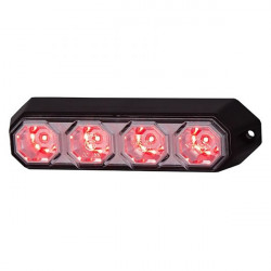 Horpol ΦΩΣ ΠΡΟΕΙΔΟΠΟΙΗΣΗΣ 12/24V HOR78 6W 4LED 143x35mm ΚΟΚΚΙΝΟ