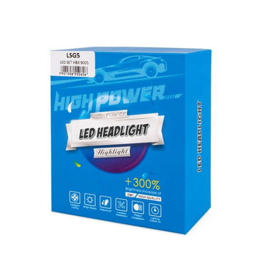 HΒ3 9005  9>32V 6.500K 5.000lm 50W CSP1860 LED LSG SERIES +300- KIT M-TECH - 2 ΤΕΜ.