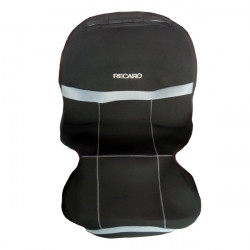 ΗΜΙΚΑΛΥΜΜΑΤΑ ΚΑΘΙΣΜΑΤΩΝ BUCKET RECARO ΜΑΥΡΟ/ΓΚΡΙ ΜΕ ΥΠΟΔΟΧΗ ΠΡΟΣΚΕΦΑΛΟΥ VELCRO - ΠΡΟΣΚΕΦΑΛΟ - 2 ΤΕΜ.