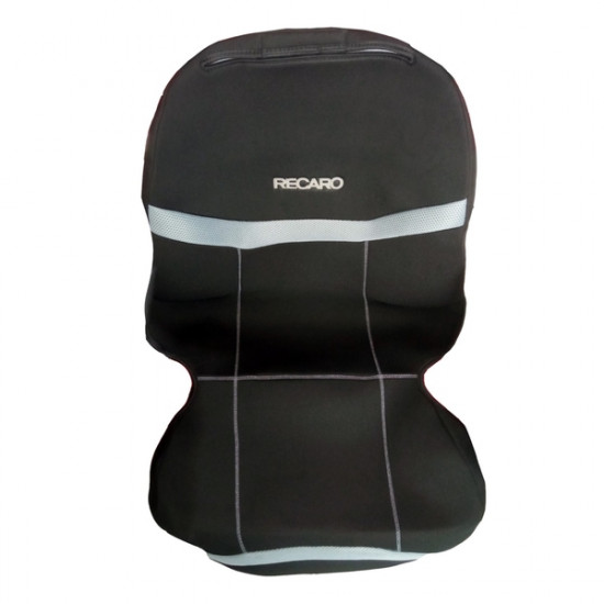 ΗΜΙΚΑΛΥΜΜΑΤΑ ΚΑΘΙΣΜΑΤΩΝ BUCKET RECARO ΜΑΥΡΟ/ΓΚΡΙ ΜΕ ΥΠΟΔΟΧΗ ΠΡΟΣΚΕΦΑΛΟΥ VELCRO - ΠΡΟΣΚΕΦΑΛΟ - 2 ΤΕΜ.