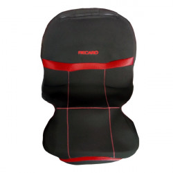ΗΜΙΚΑΛΥΜΜΑΤΑ ΚΑΘΙΣΜΑΤΩΝ BUCKET RECARO ΜΑΥΡΟ/ΚΟΚΚΙΝΟ ΜΕ ΥΠΟΔΟΧΗ ΠΡΟΣΚΕΦΑΛΟΥ VELCRO - ΠΡΟΣΚΕΦΑΛΑ - 2 ΤΕΜ.