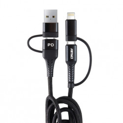ΚΑΛΩΔΙΟ ΦΟΡΤΙΣΗΣ ΚΑΙ ΣΥΓΧΡΟΝΙΣΜΟΥ USB C/USB C iOs/USB A 100cm FullLINK UC-15 AMIO