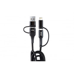 ΚΑΛΩΔΙΟ ΦΟΡΤΙΣΗΣ ΚΑΙ ΣΥΓΧΡΟΝΙΣΜΟΥ USB C/USB C iOs/USB A 100cm FullLINK UC-15 AMIO