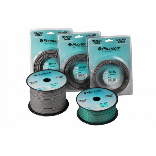 ΚΑΛΩΔΙΟ ΗΧΕΙΩΝ 2 x 1mm ΓΚΡΙ 50 mt 06.142.1 PHONOCAR