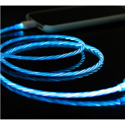 ΚΑΛΩΔΙΟ USB ΦΟΡΤΙΣΗΣ - ΣΥΓΧΡΟΝΙΣΜΟΥ MICRO USB/TYPE-C/LIGHTING ΜΕ ΜΑΓΝΗΤΙΚΗ ΥΠΟΔΟΧΗ - ΜΠΛΕ ΦΩΣ 100 cm