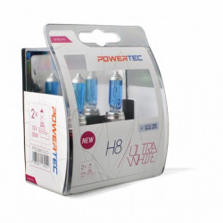 ΚΑΤΑΡΓΗΘΗΚΕ - M-Tech H8 12V 35W PGJ19-1 POWERTEC ULTRA WHITE 2ΤΕΜ. M-TECH