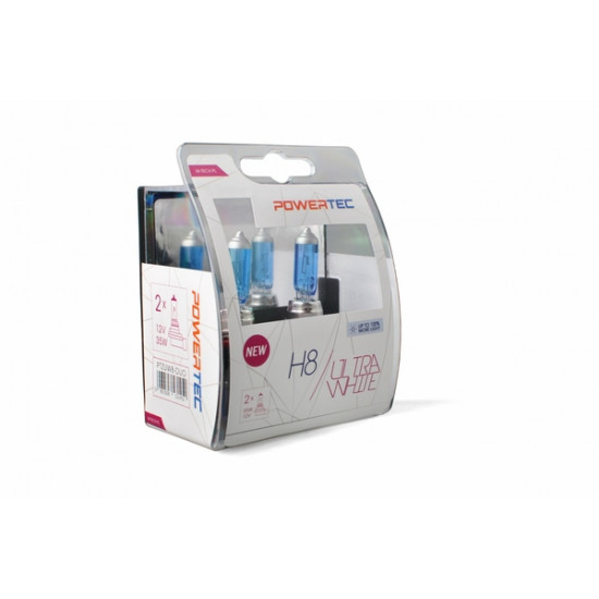 ΚΑΤΑΡΓΗΘΗΚΕ - M-Tech H8 12V 35W PGJ19-1 POWERTEC ULTRA WHITE 2ΤΕΜ. M-TECH