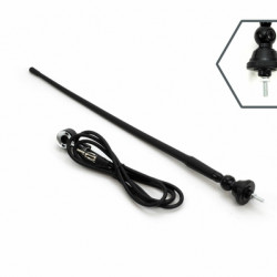ΚΕΡΑΙΑ ΟΡΟΦΗΣ ΜΑΥΡΗ 34cm Φ5mm ΜΕ ΚΑΛΩΔΙΟ 1,4m