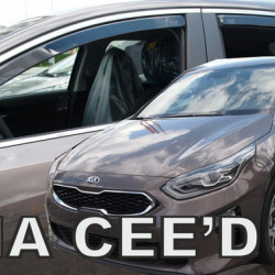 KIA CEED 5D HTB 2017+   ΣΕΤ ΑΝΕΜΟΘΡΑΥΣΤΕΣ ΑΥΤΟΚΙΝΗΤΟΥ ΑΠΟ ΕΥΚΑΜΠΤΟ ΦΙΜΕ ΠΛΑΣΤΙΚΟ HEKO - 4 ΤΕΜ.