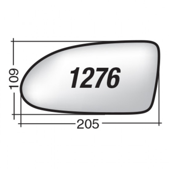 ΚΡΥΣΤΑΛΛΟ ΚΑΘΡΕΠΤΗ HYUNDAI ACCENT 05-09 (ΧΡΩΜΙΟ) ΔΕΞΙ ΧΩΡΙΣ ΒΑΣΗ