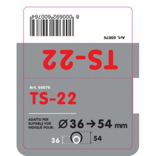 Lampa ΑΚΡΟ ΕΞΑΤΜΙΣΗΣ TS-22 Φ 36-54mm - ΔΙΠΛΗ ΑΠΟΛΗΞΗ