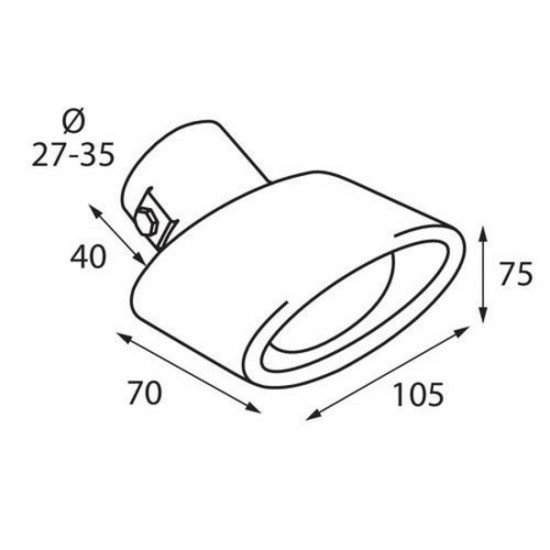 Lampa ΑΚΡΟ ΕΞΑΤΜΙΣΗΣ TS-31 Φ 27-35mm - ΟΒΑΛ ΛΟΞΟ