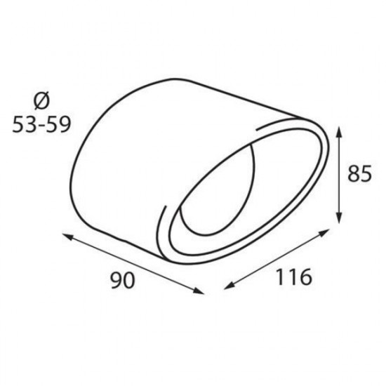 Lampa ΑΚΡΟ ΕΞΑΤΜΙΣΗΣ TS-32 Φ 53-59mm - ΟΒΑΛ ΛΟΞΟ