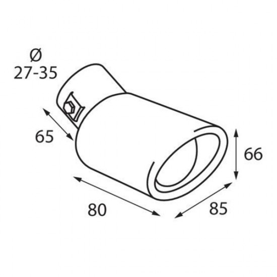 Lampa ΑΚΡΟ ΕΞΑΤΜΙΣΗΣ TS-34 Φ 27-35mm - ΟΒΑΛ ΛΟΞΟ