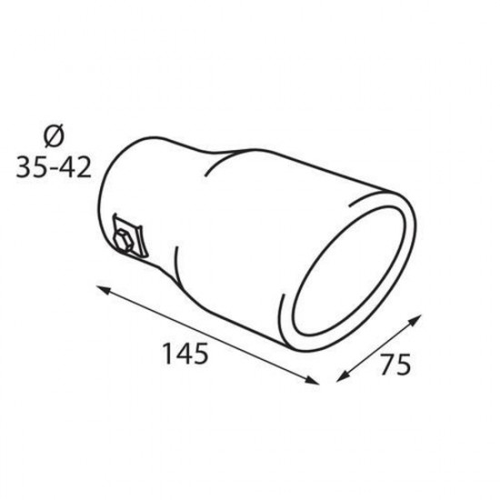 Lampa ΑΚΡΟ ΕΞΑΤΜΙΣΗΣ TS-38 Φ 35-42mm - ΣΤΡΟΓΓΥΛΟ ΛΟΞΟ