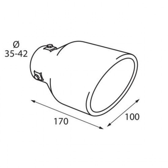 Lampa ΑΚΡΟ ΕΞΑΤΜΙΣΗΣ TS-39 Φ 35-42mm - ΣΤΡΟΓΓΥΛΟ ΛΟΞΟ