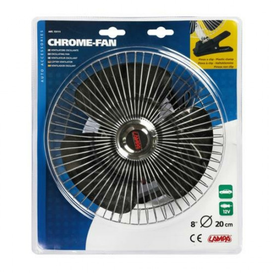 Lampa ΑΝΕΜΙΣΤΗΡΑΣ CHROME FAN 12V 16W (ΜΕ ΦΙΣ ΑΝΑΠΤΗΡΑ - ΜΑΝΤΑΛΑΚΙ - Φ  20 cm)