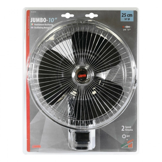 Lampa ΑΝΕΜΙΣΤΗΡΑΣ JUMBO 10- 24V 12W Φ25cm 2 ΤΑΧΥΤΗΤΩΝ ΜΕ ΦΙΣ ΑΝΑΠΤΗΡΑ 200cm - ΜΑΝΤΑΛΑΚΙ