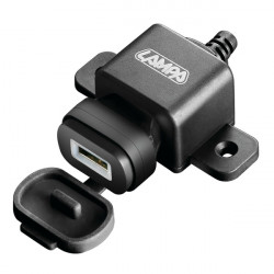 Lampa Αντάπτορας Αναπτήρα 12/24V 2,4A USB με καλώδιο 150cm για φόρτιση συσκευών 2400mA Αδιαβροχος