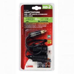 Lampa ΑΝΤΑΠΤΟΡΑΣ ΑΝΑΠΤΗΡΑ ΔΙΠΛΟΣ AD-1 12/24V 15A ΜΕ ΚΑΛΩΔΙΟ 20cm