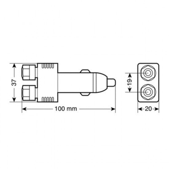 Lampa ΑΝΤΑΠΤΟΡΑΣ ΑΝΑΠΤΗΡΑ ΜΠΑΝΑΝΑ 12/24V 10A