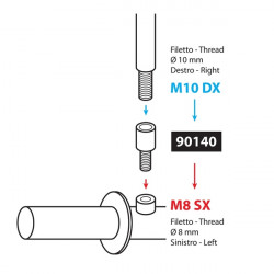 Lampa ΑΝΤΑΠΤΟΡΑΣ ΓΙΑ ΚΑΘΡΕΠΤΗ ΜΗΧΑΝΗΣ M10DX>M8SX -1ΤΕΜ
