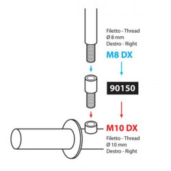 Lampa ΑΝΤΑΠΤΟΡΑΣ ΓΙΑ ΚΑΘΡΕΠΤΗ ΜΗΧΑΝΗΣ M8 DX>M10 DX -1ΤΕΜ