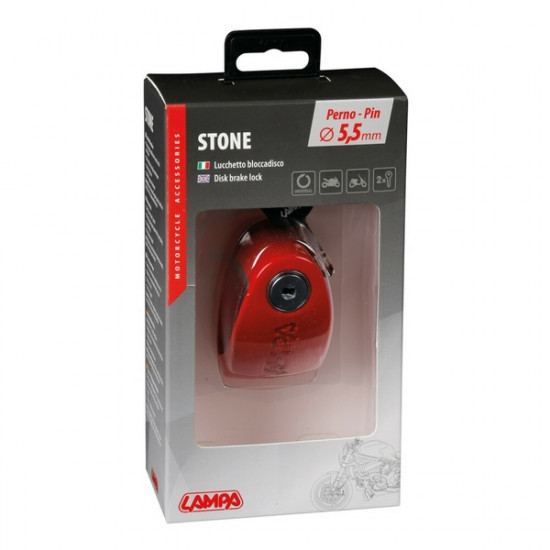 Lampa ΑΝΤΙΚΛΕΠΤΙΚΟ ΔΙΣΚΟΦΡΕΝΟΥ STONE ΚΟΚΚΙΝΟ 5,5mm (2 ΚΛΕΙΔΙΑ)