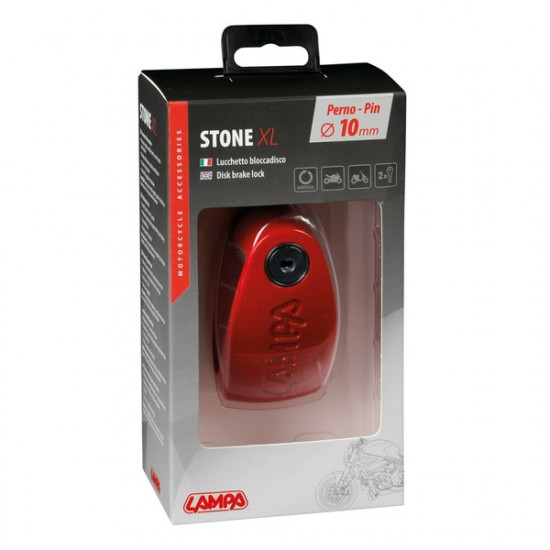 Lampa ΑΝΤΙΚΛΕΠΤΙΚΟ ΔΙΣΚΟΦΡΕΝΟΥ STONE XL ΚΟΚΚΙΝΟ 10 mm (2 ΚΛΕΙΔΙΑ)