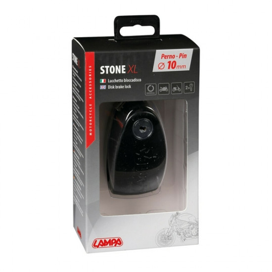 Lampa ΑΝΤΙΚΛΕΠΤΙΚΟ ΔΙΣΚΟΦΡΕΝΟΥ STONE XL ΜΑΥΡΟ 10 mm (2 ΚΛΕΙΔΙΑ)