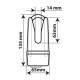 Lampa ΑΝΤΙΚΛΕΠΤΙΚΟ ΛΟΥΚΕΤΟ ΔΙΣΚΟΦΡΕΝΟΥ CLOW XS ΓΙΑ MOTO (135 Χ 65mm - Φ 11mm)