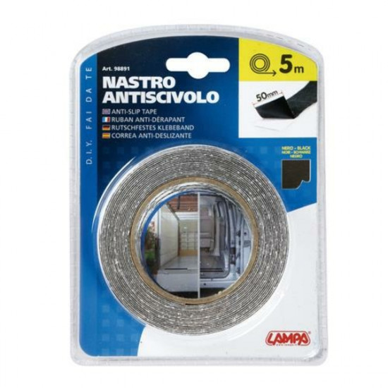 Lampa Αντιολισθητική  κολλητική ταινία - το 50 mm x 5 m - Μαύρη