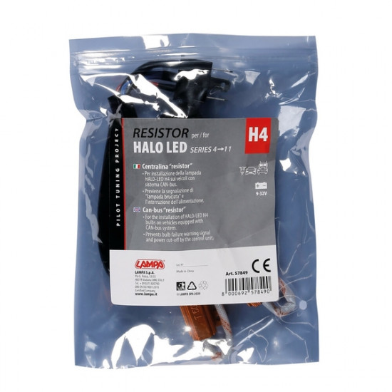 Lampa ΑΝΤΙΣΤΑΣΗ ΓΙΑ HALO LED ΚΙΤ H4 9>32V SERIES 4>11 (ΑΝΤΙΣΤΑΣΗ- ΨΕΥΤΗΣ- CANCELLER) 1ΤΕΜ.