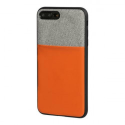 Lampa APPLE iPHONE 7 PLUS - 8 PLUS ΘΗΚΗ ΚΙΝΗΤΟΥ DUO POCKET ΓΚΡΙ-ΠΟΡΤΟΚΑΛΙ ΜΑΓΝΗΤΙΚΗ SILVER LINE