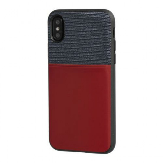 Lampa APPLE iPHONE X ΘΗΚΗ ΚΙΝΗΤΟΥ DUO POCKET ΜΠΛΕ-ΜΠΟΡΝΤΩ ΜΑΓΝΗΤΙΚΗ SILVER LINE