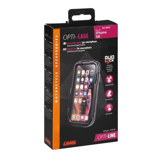 Lampa APPLE iPHONE XR ΘΗΚΗ ΓΙΑ ΒΑΣΗ ΣΤΗΡΙΞΗΣ ΤΗΛΕΦΩΝΟΥ ΜΟΤΟΣΙΚΛΕΤΑ OPTI CASE OPTI LINE