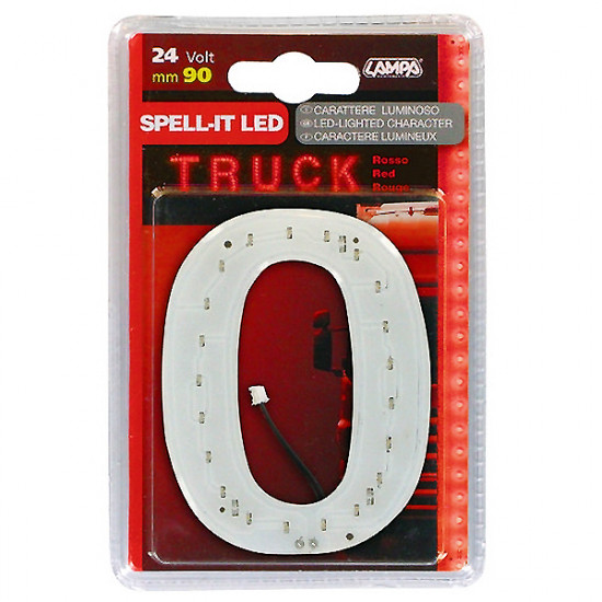 Lampa ΑΡΙΘΜΟΣ 0 ΚΟΚΚΙΝΟ 24V LED