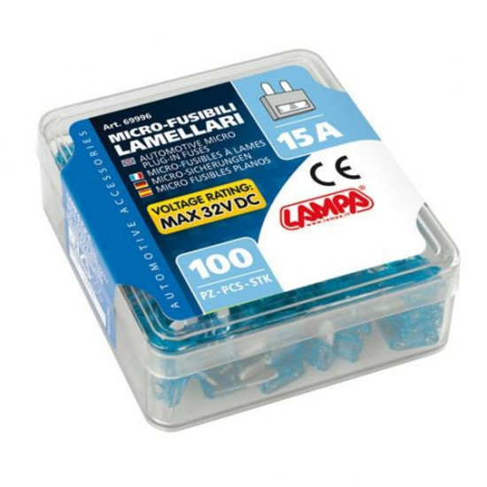 Lampa ΑΣΦΑΛΕΙΕΣ MICRO 15Amp 12/32V ΣΕ ΚΟΥΤΑΚΙ 100ΤΕΜ.