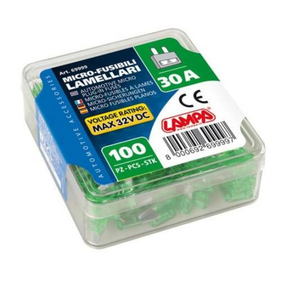 Lampa ΑΣΦΑΛΕΙΕΣ MICRO 30Amp 12/32V ΣΕ ΚΟΥΤΑΚΙ 100ΤΕΜ.