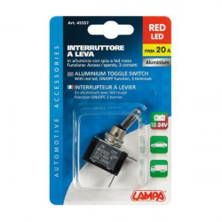 Lampa ΔΙΑΚΟΠΤΗΣ ΑΕΡΟΠΟΡΙΚΟΥ ΤΥΠΟΥ 2 ΘΕΣΕΩΝ 12,2mm 12V 20A ΜΕ LED ΚΟΚΚΙΝΟ