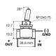 Lampa ΔΙΑΚΟΠΤΗΣ ΑΕΡΟΠΟΡΙΚΟΥ ΤΥΠΟΥ 2 ΘΕΣΕΩΝ 12,2mm 12V 20A ΜΕ LED ΜΠΛΕ
