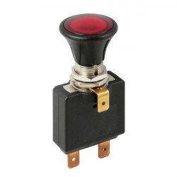 Lampa ΔΙΑΚΟΠΤΗΣ PUSH-PULL 14,2mm 12/24V 50A ΜΕ ΚΟΚΚΙΝΟ LED