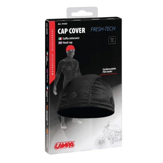 Lampa ΦΑΛΑΠΑ/ΣΚΟΥΦΑΚΙ ΕΣΩΤΕΡΙΚΟ ΚΡΑΝΟΥΣ HEAD-CAP ΜΕ 5 VELCRO (ΜΑΥΡΟ/ΠΟΛΥΕΣΤΕΡΑΣ/ONE SIZE) - 1 ΤΕΜ.