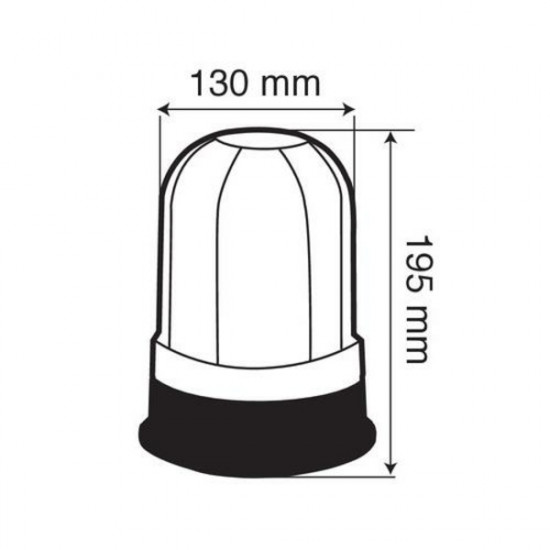 Lampa Φάρος RH-1 12V/24V Βιδωτός Πορτοκαλί 130x195mm