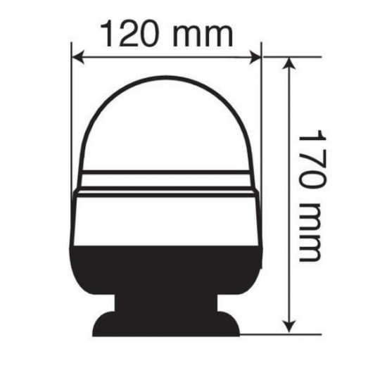 Lampa ΦΑΡΟΣ RL-4 12V/24V 3 ΧΡΗΣΕΩΝ ΜΑΓΝΗΤΙΚΟΣ ΠΟΡΤΟΚΑΛΙ 120x170mm