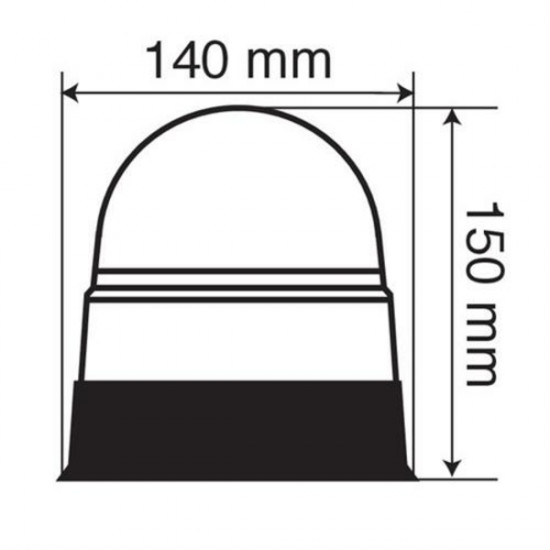 Lampa ΦΑΡΟΣ RL-5 12V/24V 3 ΧΡΗΣΕΩΝ (ΠΟΡΤΟΚΑΛΙ/ΒΙΔΩΤΟΣ - 140 Χ 150 mm)