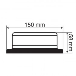 Lampa ΦΑΡΟΣ RL-6 12V/24V 45LED ΒΙΔΩΤΟΣ ΠΟΡΤΟΚΑΛΙ ΣΤΡΟΓΓΥΛΟΣ 150x58mm