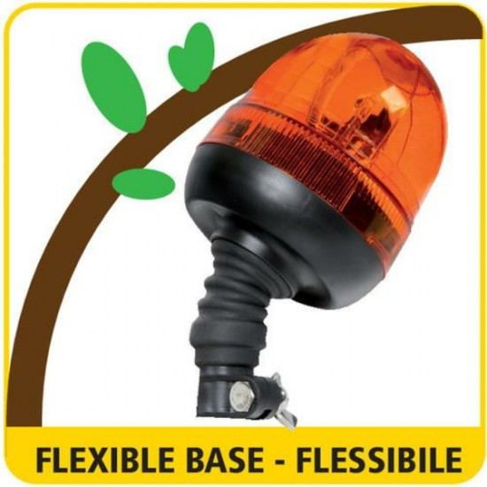 Lampa ΦΑΡΟΣ RL-9 12V/24V 3 ΧΡΗΣΕΩΝ 45LED ΒΙΔΩΤΟΣ ΕΛΑΣΤΙΚΟΣ ΠΟΡΤΟΚΑΛΙ 221x130mm